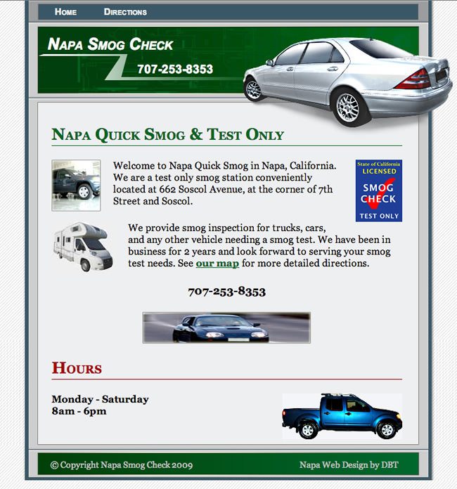 Napa Quick Smog Website
