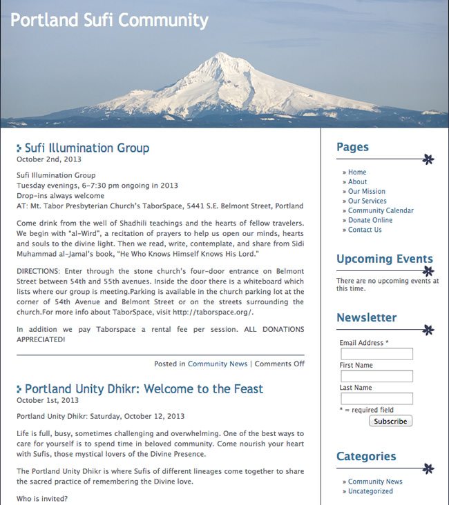 Portland Sufi Community Website