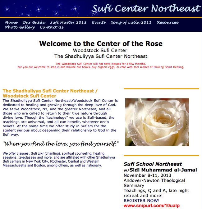 Sufi Center Northeast Website