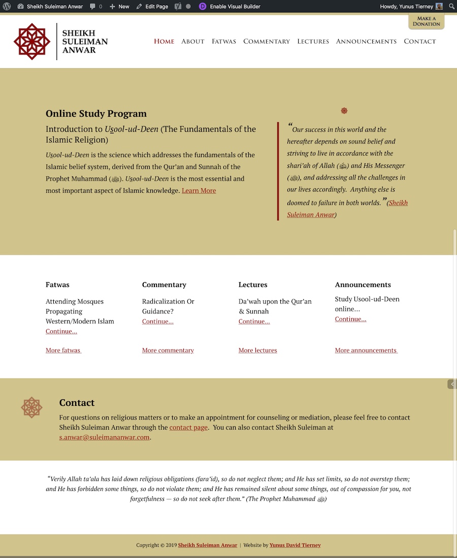 Islamic Website Design