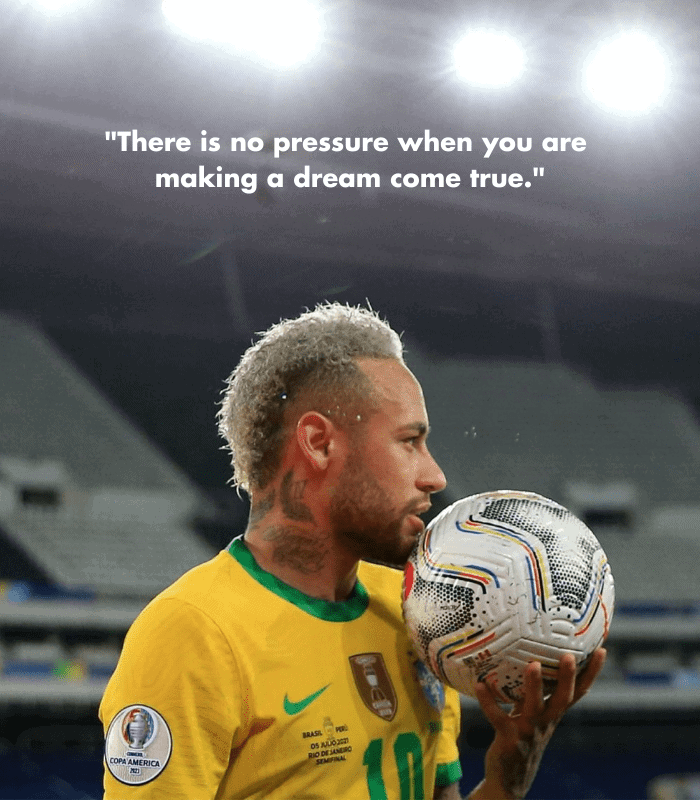Iconic Neymar Motivational Quote Wall Art
