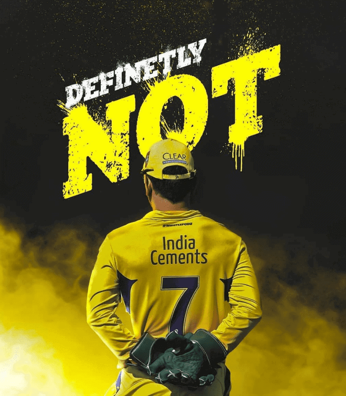 CSK Captain Dhoni Wall Art