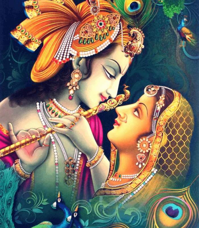 Blissful Radha Krishna Wall Art For Living room
