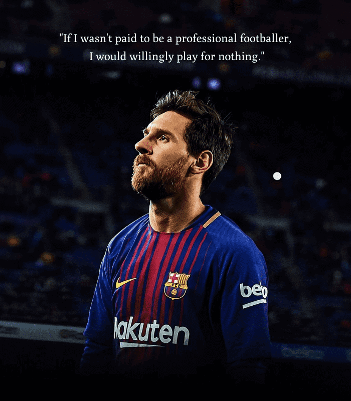 Iconic Lionel Messi Inspirational Quote Wall Art