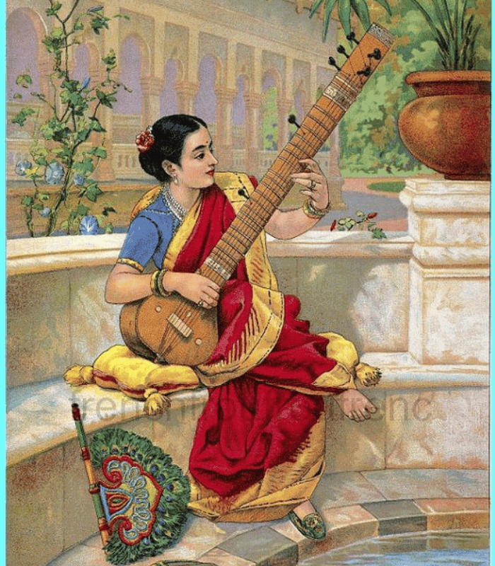 Raja Ravi Varma Kadambari Painting Wall Art