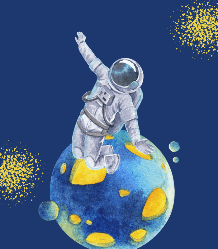 Astronaut in Space Wall Art