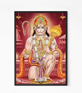 Majestic Lord Hanuman Wall Art