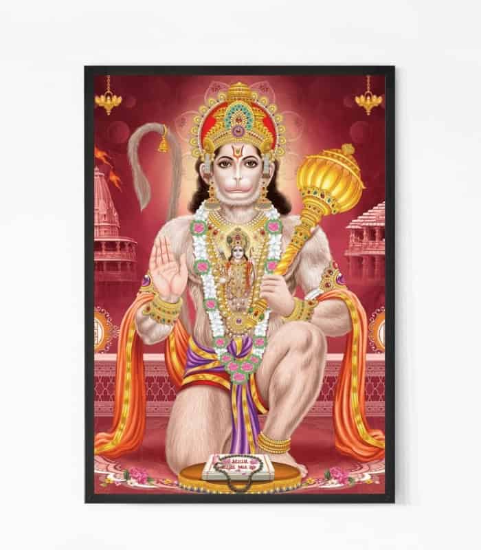 Majestic Lord Hanuman Wall Art