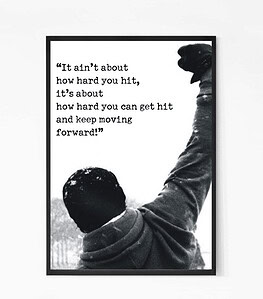 Rocky Balboa Quote Wall Art