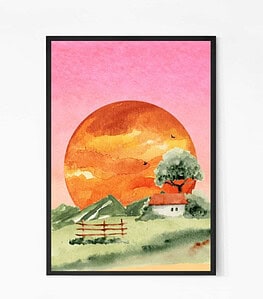 Sunrise painting Wall art