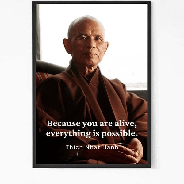 Thich Nhat Hanh Motivational Quote Wall Art