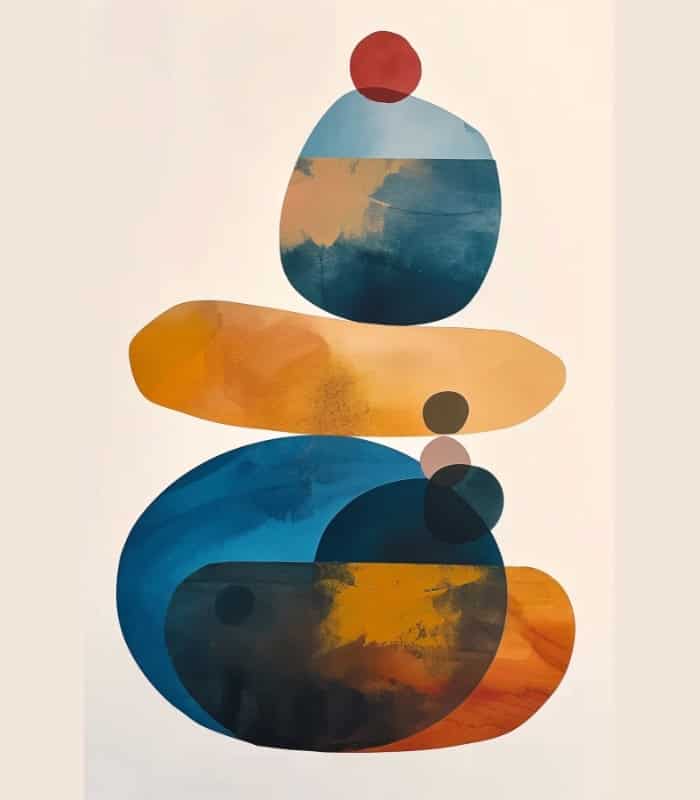 Balance stones for calm wall art