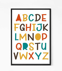 ABCD wall art for kids room