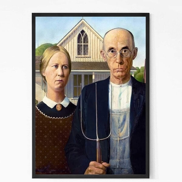 American Gothic Painting Wall Art
