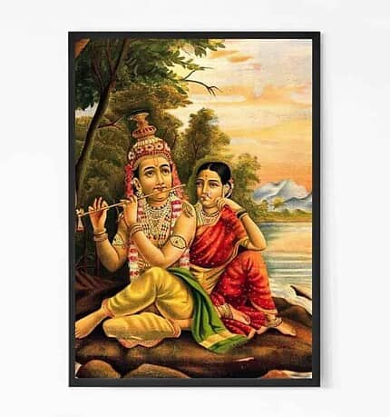 Ānanda Radha Krishna Painting Wall Art
