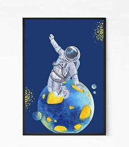 Astronaut in Space Wall Art