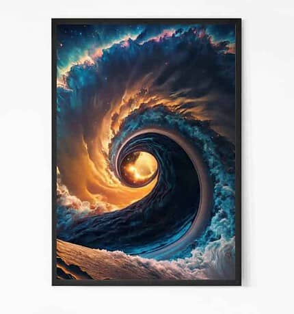 Beautiful Ocean Wave Swirl Wall Art