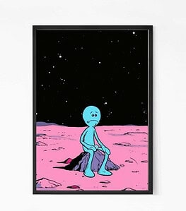 Being Alone Meme Wall art