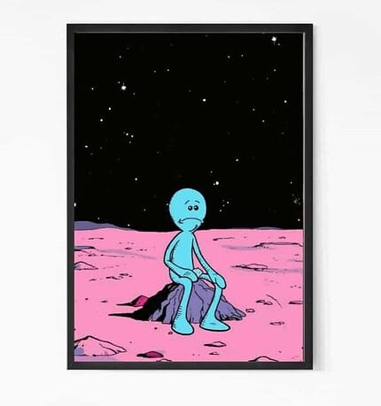 Being Alone Meme Wall art