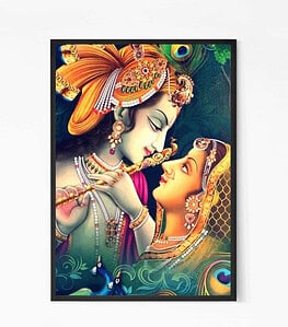 Blissful Radha Krishna Wall Art For Living room
