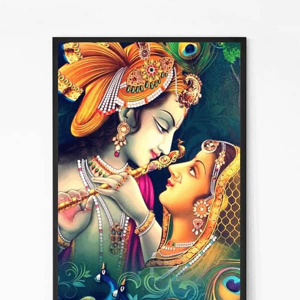 Blissful Radha Krishna Wall Art For Living room