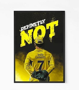 CSK Captain Dhoni Wall Art