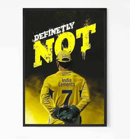 CSK Captain Dhoni Wall Art