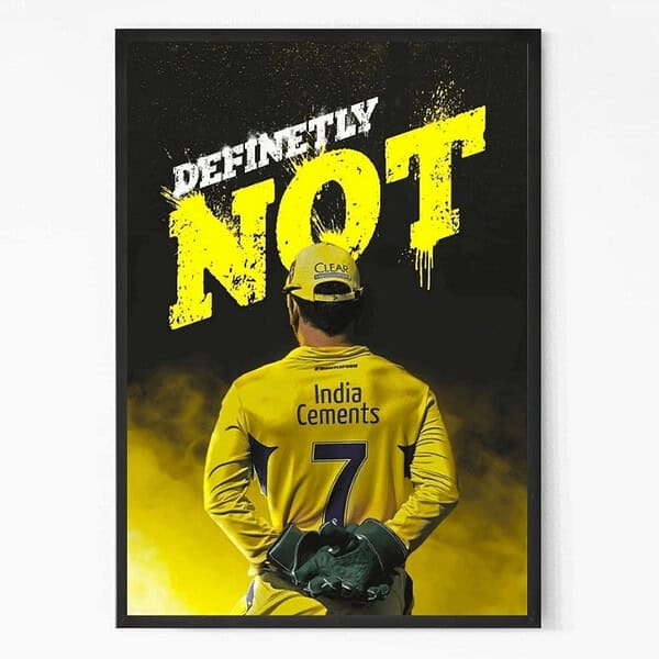 CSK Captain Dhoni Wall Art