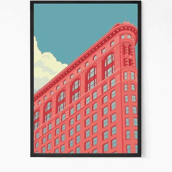 Colorful Modern Building wall Art