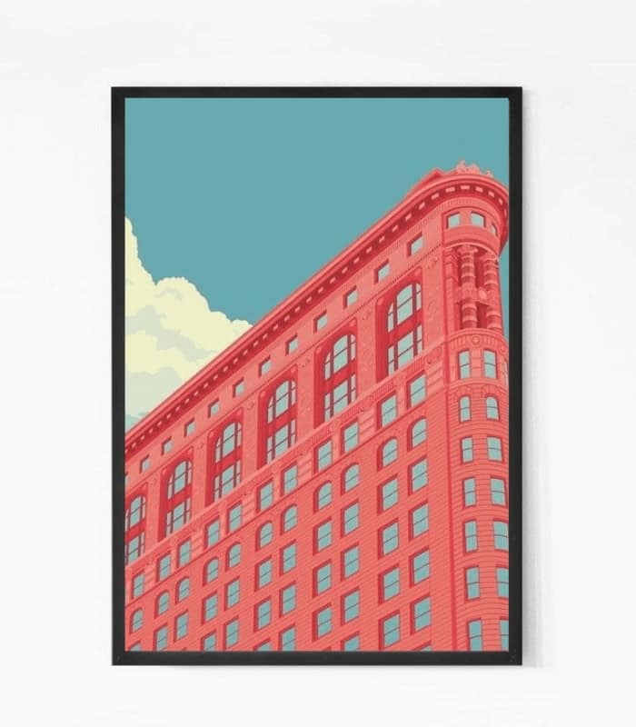 Colorful Modern Building wall Art