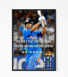 Dhoni’s Motivational Quote Wall Art