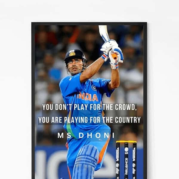 Dhoni’s Motivational Quote Wall Art