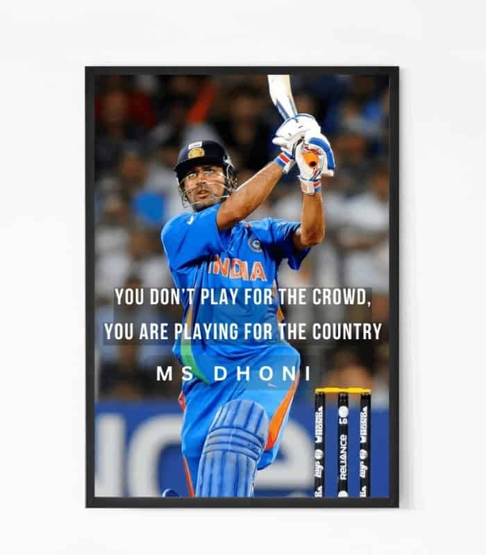 Dhoni’s Motivational Quote Wall Art