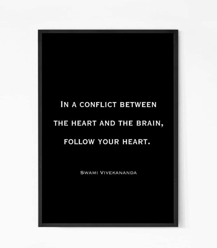 Follow Your Heart Quote Wall Art