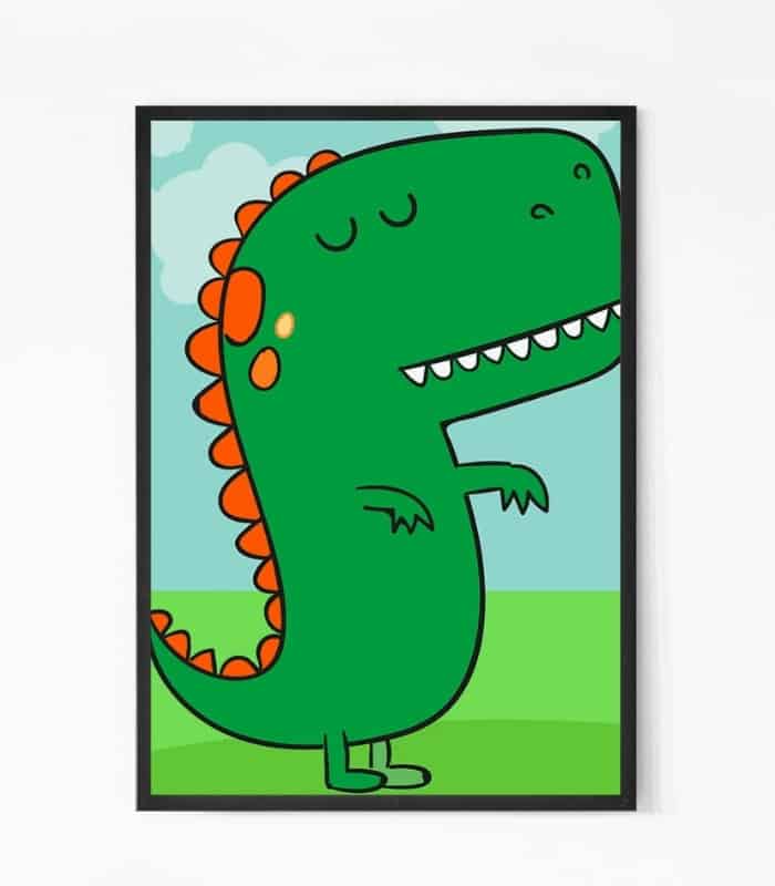 Green T-Rex Wall Art For Kid’s room