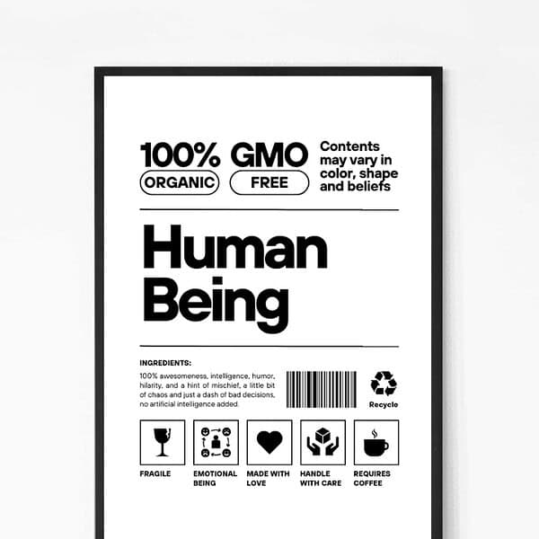 Human Being Profile Wall Art