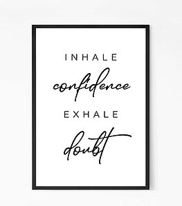 Inhale Exhale quote Wall Art
