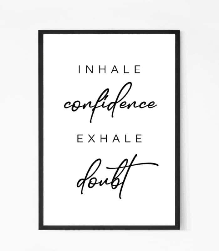 Inhale Exhale quote Wall Art