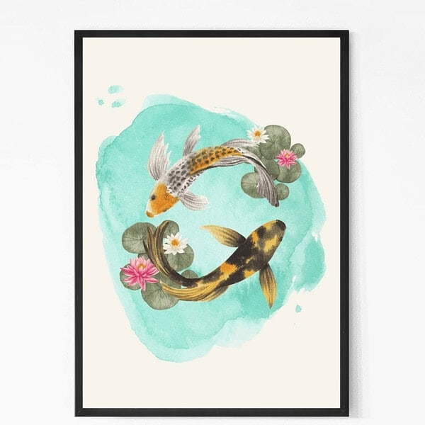 Koi Fish Painting Wall Art