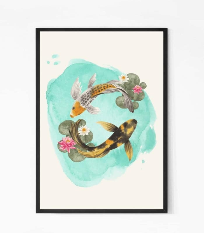 Koi Fish Painting Wall Art