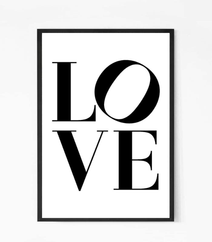 Love Typography Wall Art
