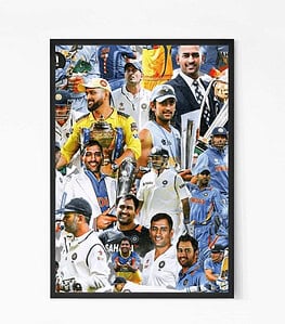 MS Dhoni Celebration Wall Art