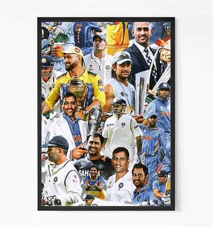 MS Dhoni Celebration Wall Art