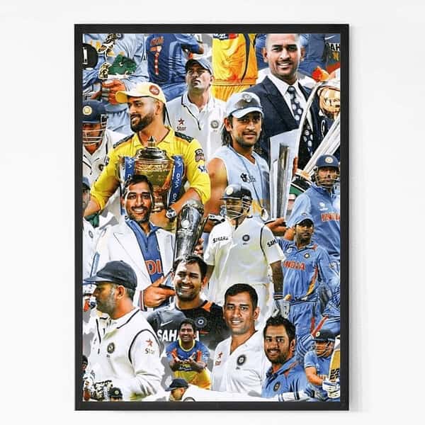 MS Dhoni Celebration Wall Art