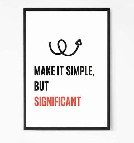 Make It Simple Motivational Quote Wall Art