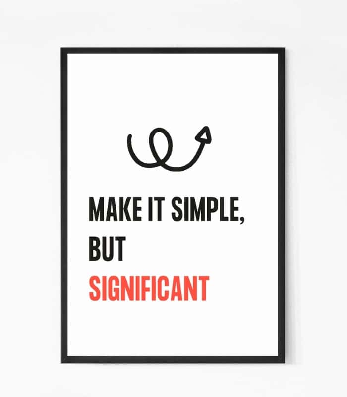 Make It Simple Motivational Quote Wall Art