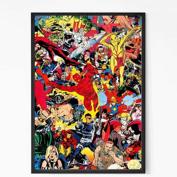 Marvel Superheros Comic Wall Art