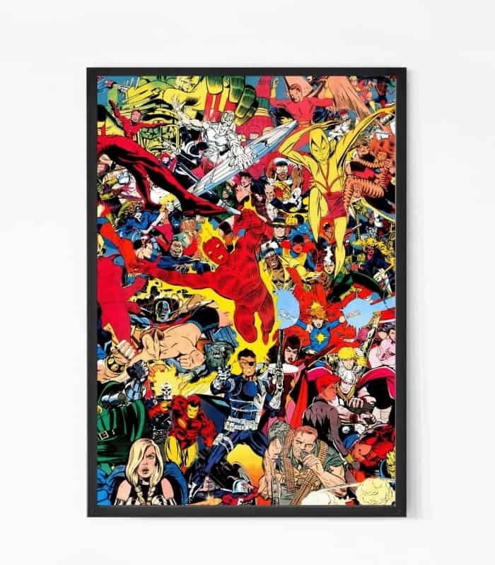 Marvel Superheros Comic Wall Art