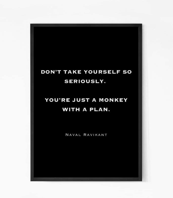 Monkey With a Plan Quote Wall Art