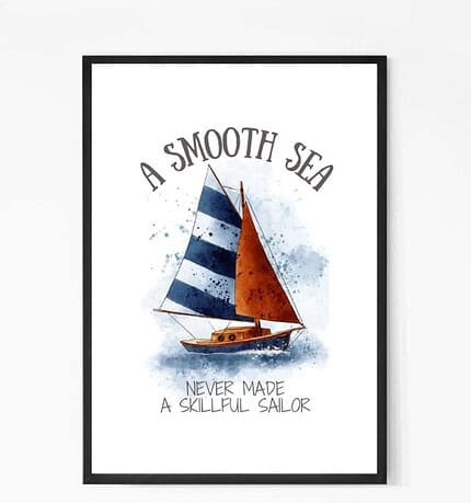Smooth Sea Quote Wall Art